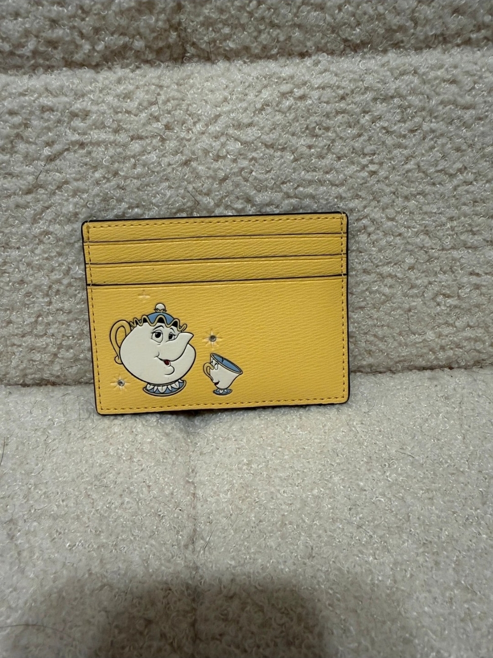 Yellow Chip Card Holder with Teacup Character - Kids Accessories Kate Spade